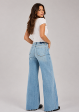 FAR OUT HIGH RISE WIDE LEG IN FOOLS GOLD