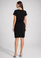 SILKY KNIT WRAP DRESS