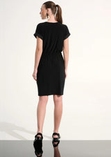 SILKY KNIT WRAP DRESS