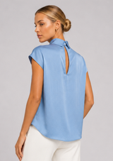 AVELINE SATIN TURTLENECK TOP