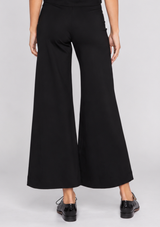 PONTE KNIT CROPPED WIDE LEG PANT