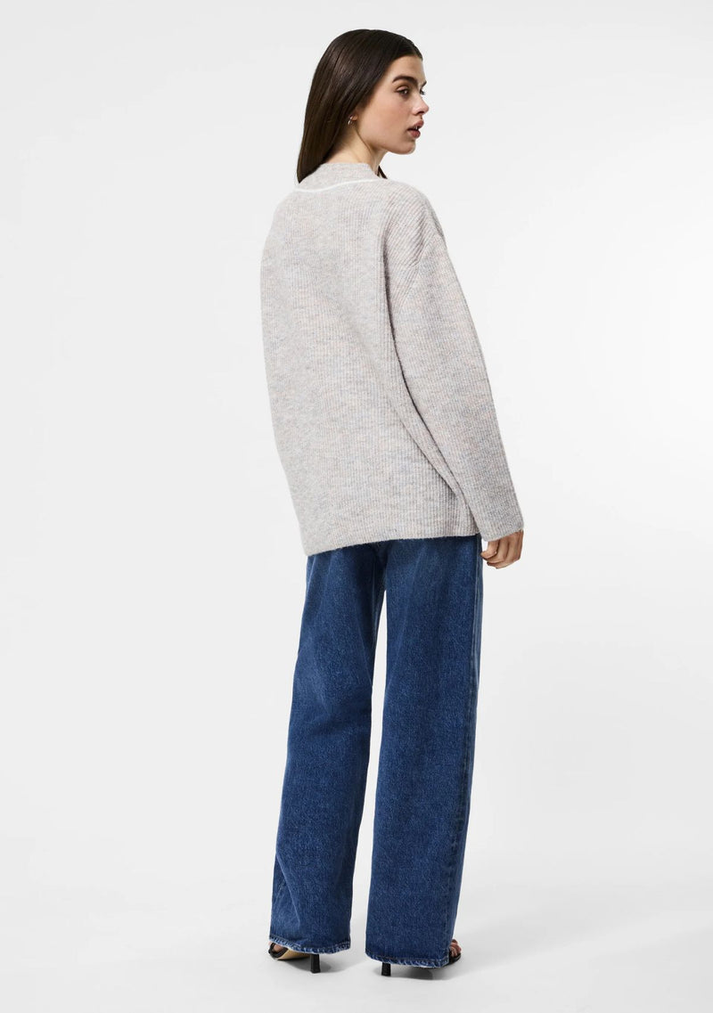 KEZIA TIPPED VNECK SWEATER