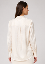 SATIN PINSTRIPE BLOUSE