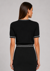 BABYSOFT SHORT SLEEVE RIB STRIPE TOP