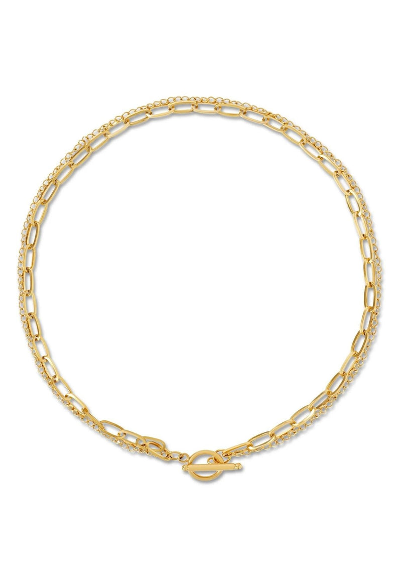 ARDEN DOUBLE CHAIN TOGGLE NECKLACE