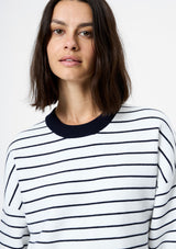 MARLEY STRIPED CREWNECK SWEATER