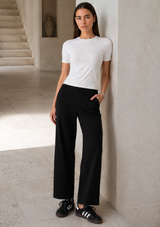PONTE KNIT BARREL PANT