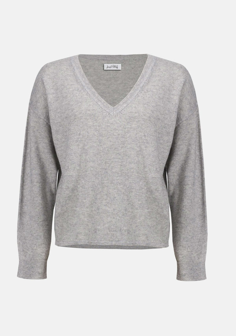 WOOL BLEND V-NECK BOXY SWEATER
