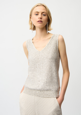 V-NECK SLEEVLESS PULLOVER