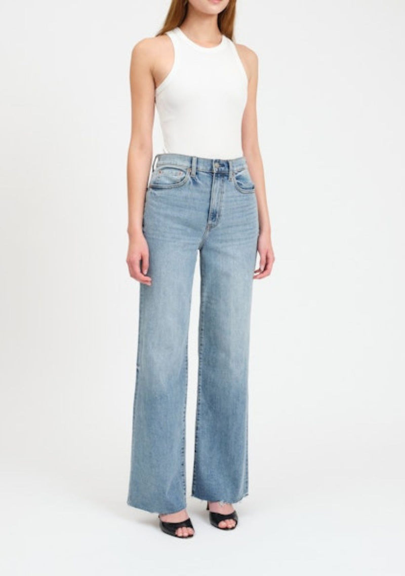 FAR OUT HIGH RISE WIDE LEG IN FOOLS GOLD