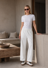 PONTE KNIT BARREL PANT