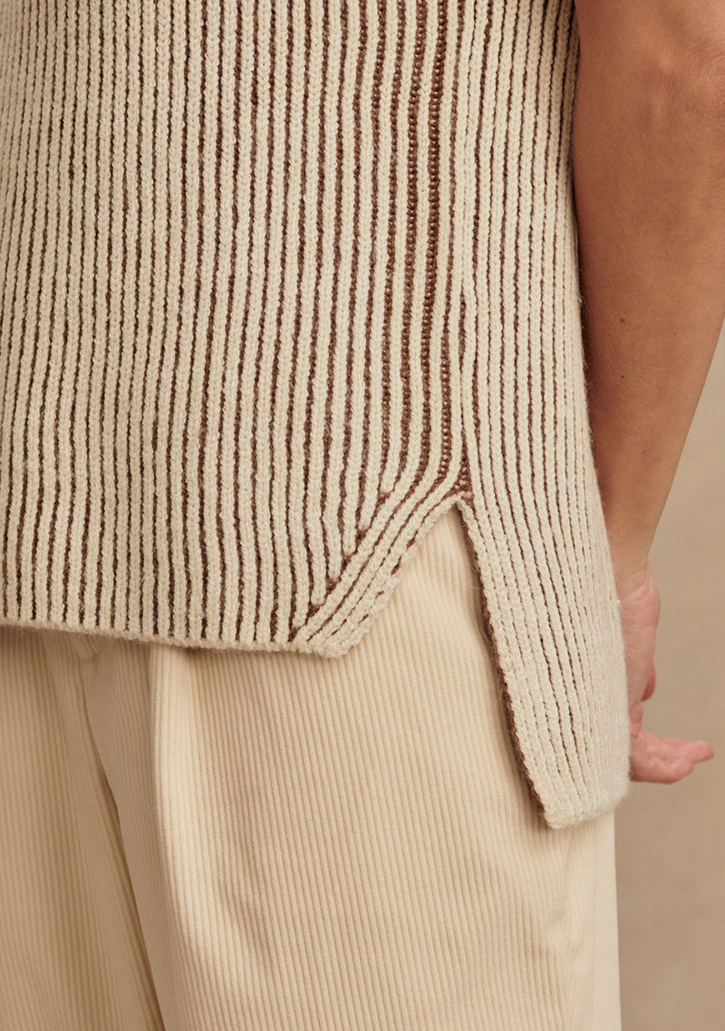 LAUREN PLATED KNIT TANK