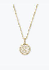 BABY LOVE LETTERS MEDALLION NECKLACE