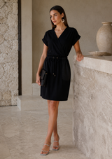 SILKY KNIT WRAP DRESS