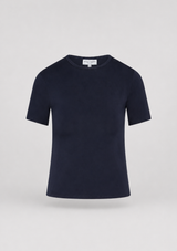 NAVY FITTED T-SHIRT