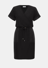SILKY KNIT WRAP DRESS