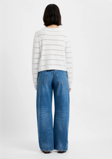 MOZART CROCHET STRIPE PULLOVER