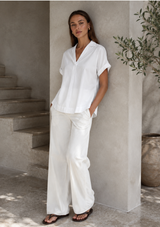 POPLIN COLLAR PULLOVER