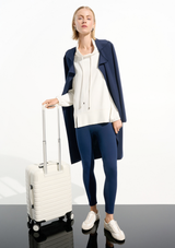 SCUBA JERSEY STRAIGHT COAT WITH SASH