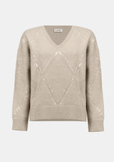 SWEATER KNIT PULLOVER WITH SEQUINS