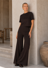 PONTE KNIT SHORT SLEEVE TOP EXTENDED