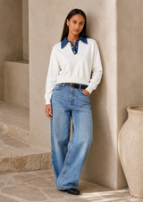 MAXIME KNIT COLLARED SWEATER