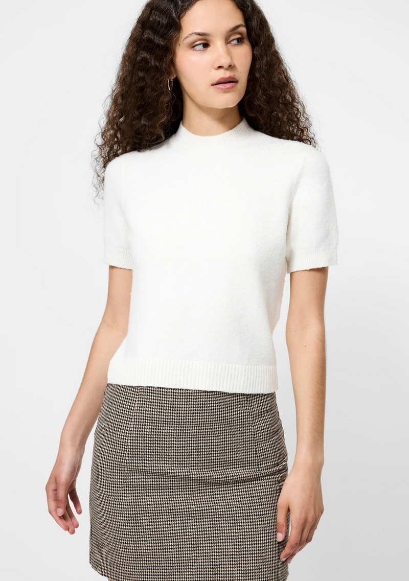 VHARI KNIT SHORT SLEEVE MOCK NECK TOP