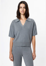 JAVIER KNIT V NECK TOP