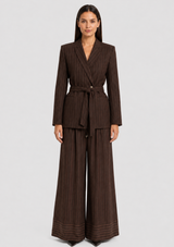 CAMILLE PINSTRIPE WIDE LEG PANT