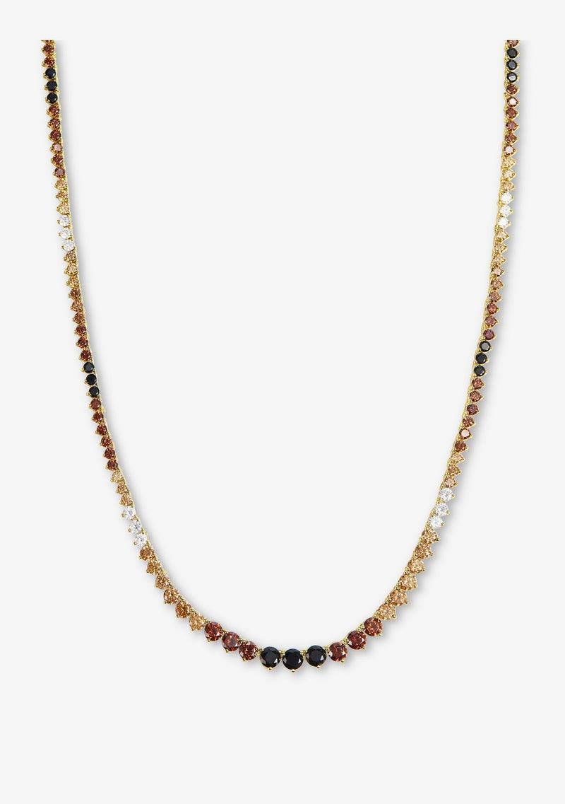 NOT YOUR BASIC GRADUATED OMBRE TENNIS NECKLACE 16"
