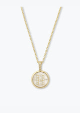 BABY LOVE LETTERS MEDALLION NECKLACE