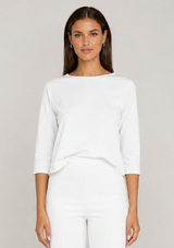 PONTE KNIT 3/4 SLEEVE TOP