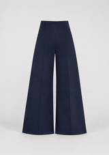 PONTE KNIT CROPPED WIDE LEG PANT