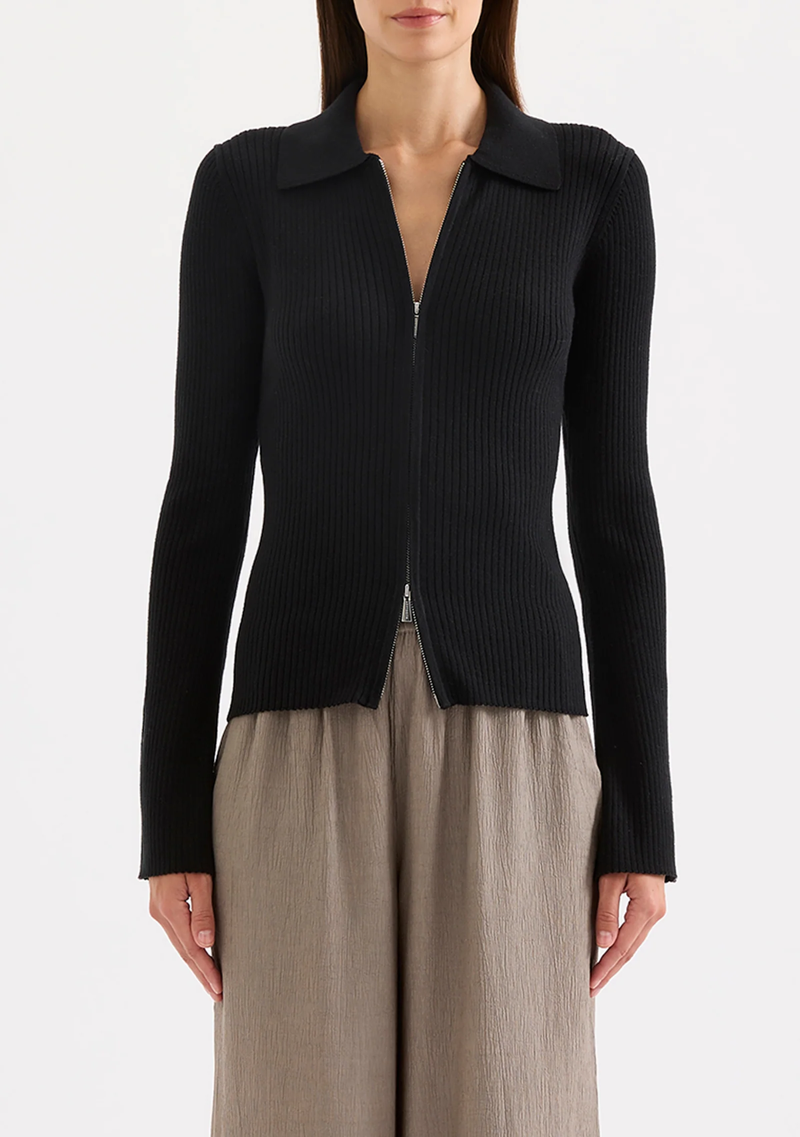 BETINA ZIP FRONT KNIT