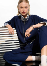 SCUBA JERSEY JACKET WITH FUNNEL COLLAR