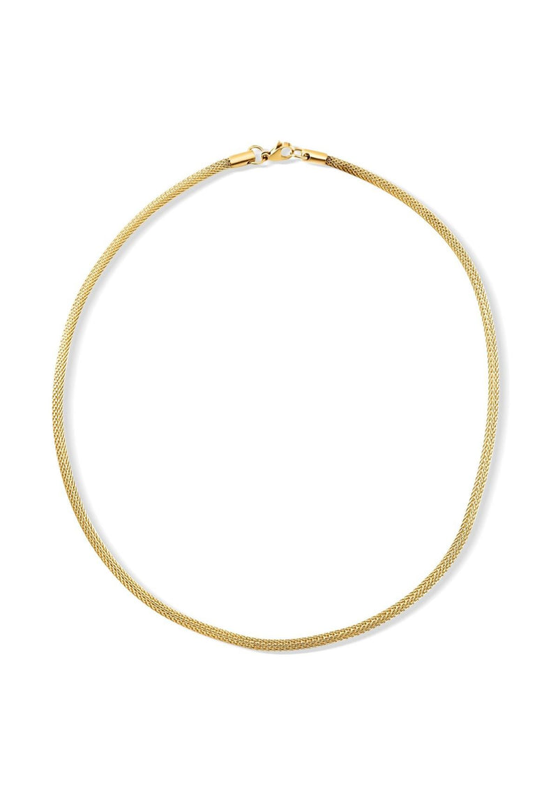 BOWIE ROUND MESH CHAIN NECKLACE