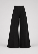 PONTE KNIT CROPPED WIDE LEG PANT