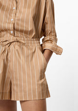 ALEXIS POPLIN STRIPED SHORTS