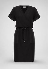 SILKY KNIT WRAP DRESS
