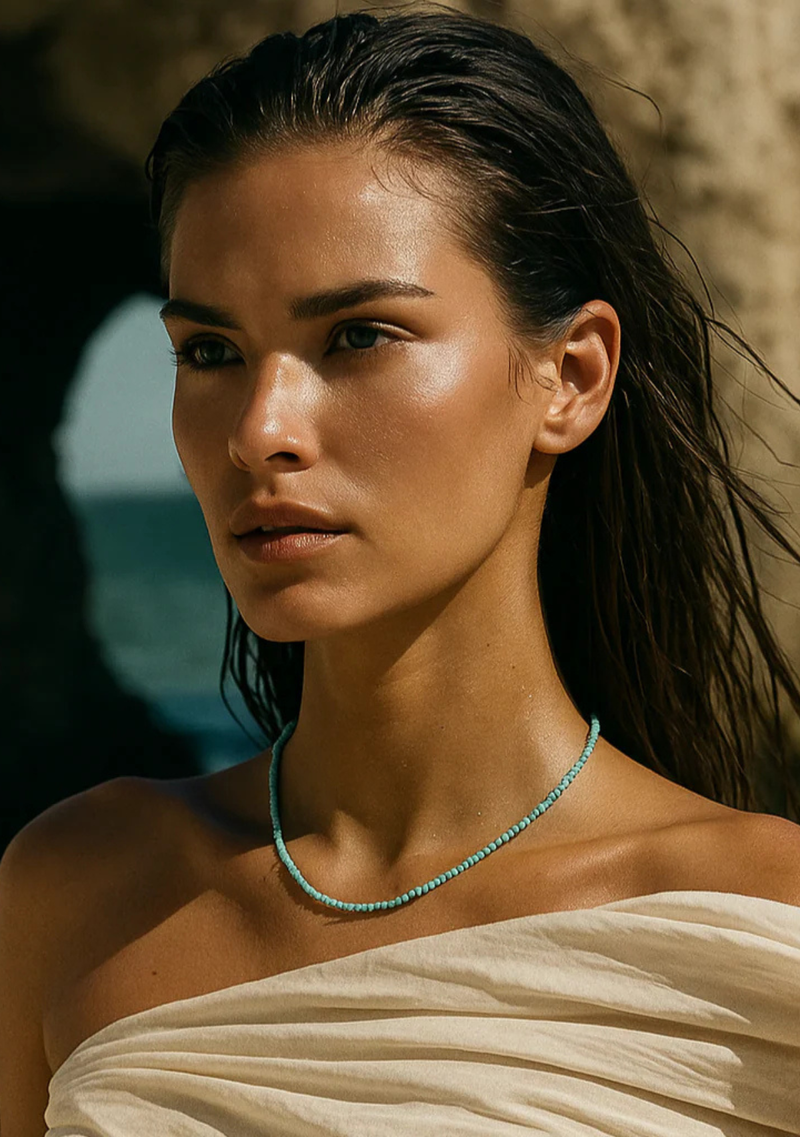 SANDER TURQUOISE BEADED NECKLACE