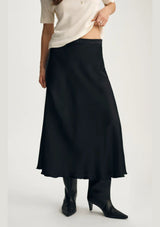 VIVIENNE SATIN MIDI SKIRT