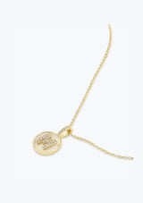 BABY LOVE LETTERS MEDALLION NECKLACE
