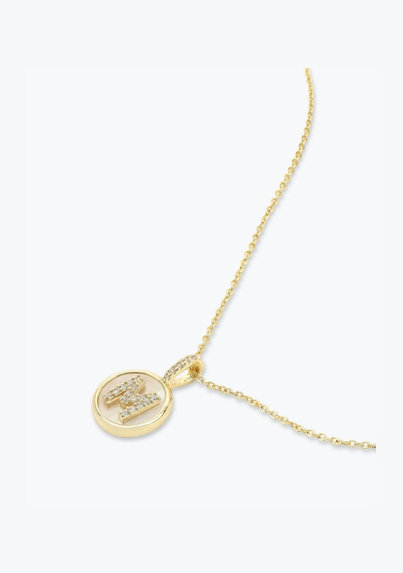 BABY LOVE LETTERS MEDALLION NECKLACE