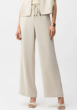 RECYCLED TEXTURED WOVEN WIDE LEG PANT