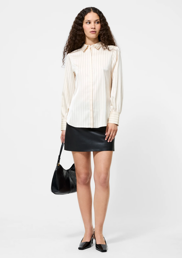 SATIN PINSTRIPE BLOUSE