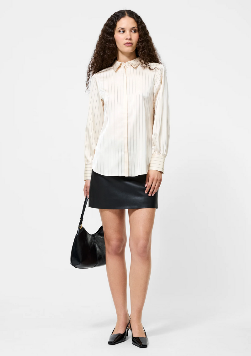 SATIN PINSTRIPE BLOUSE