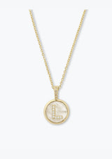 BABY LOVE LETTERS MEDALLION NECKLACE
