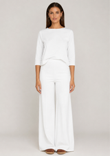 PONTE KNIT 3/4 SLEEVE TOP