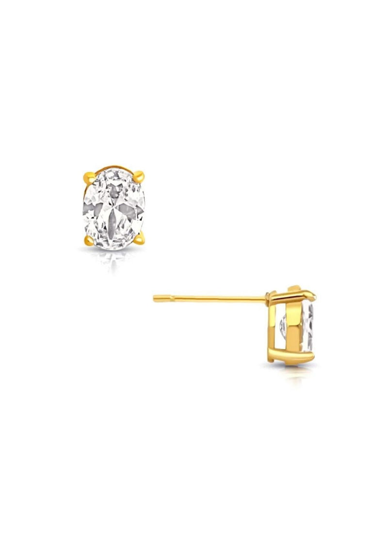 MYLAH OVAL STUD EARRING