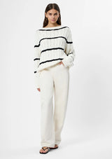 MOZART CHUNKY CABLE KNIT PULLOVER